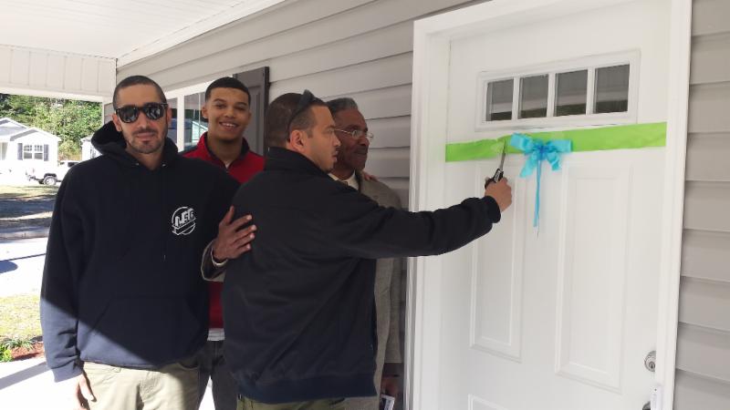 The Rhodes family is one of many spending their first holiday in their new home